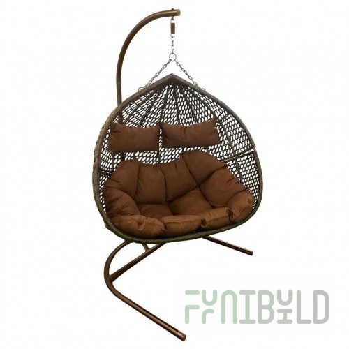 Zeliv hanging chair made of artificial rattan