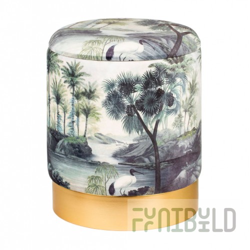Rutland pouf with lid