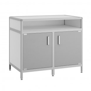Laboratory pedestal table (2-door with niche)