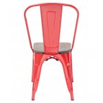 Chair Tolix Wood Red glossy
