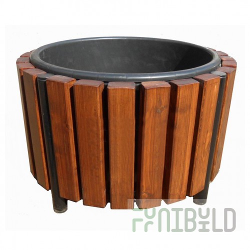 Wooden flowerpot 2