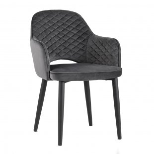 Chair Venus diamond velvet gray