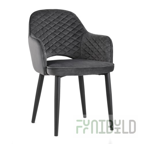 Chair Venus diamond velvet gray