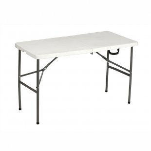Folding table Victoria 120 white, suitcase