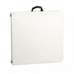 Folding table Victoria 120 white, suitcase