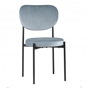 Chair Barbara velor gray-blue