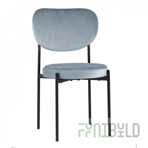 Chair Barbara velor gray-blue