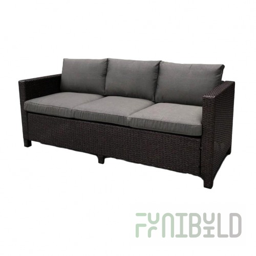 Blackrock Wicker Sofa, Brown