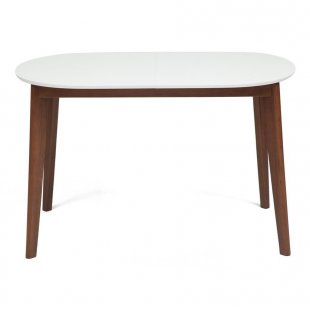 Dining table extendable BOSCO white/brown