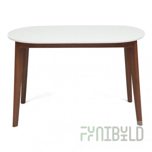 Dining table extendable BOSCO white/brown