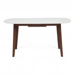 Dining table extendable BOSCO white/brown