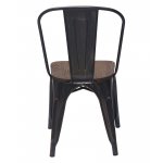 Chair Tolix Wood Black patina gold