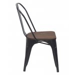 Chair Tolix Wood Black patina gold