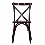 Crossback chair, black and red patina