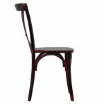 Crossback chair, black and red patina