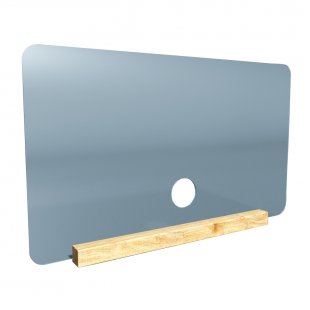 Protective screen on a wooden base