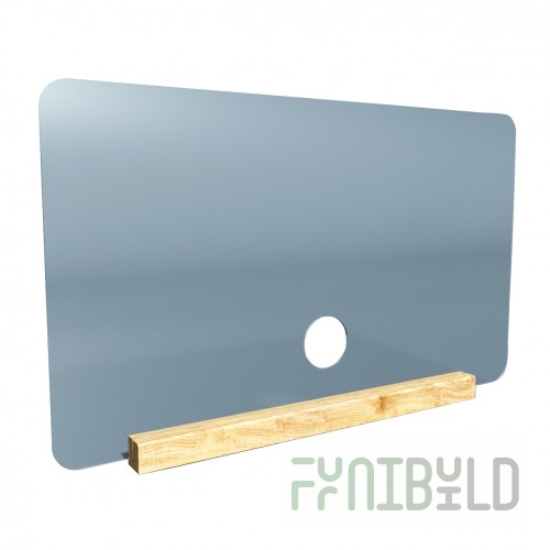 Protective screen on a wooden base