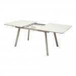 Table Aruba 140 cappuccino glossy glass