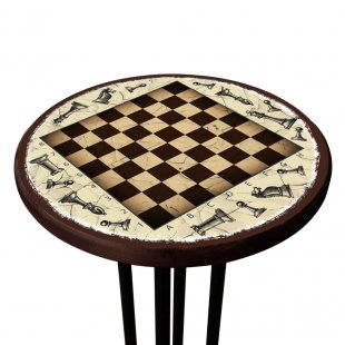 Table with Chess print