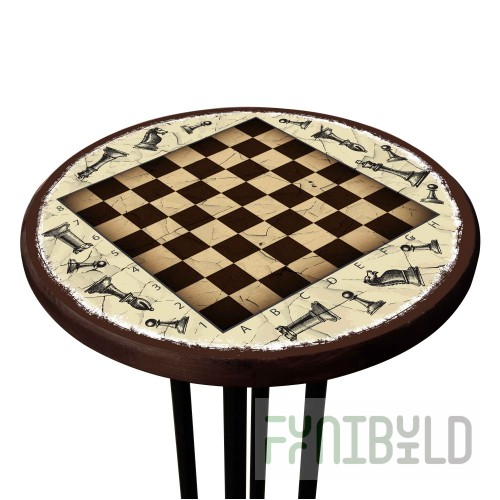 Table with Chess print