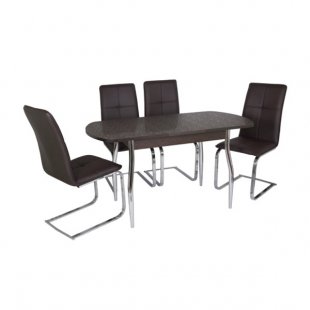 Milton table + 6 Leon chairs