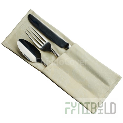 3-piece cover Richard, ivory flower