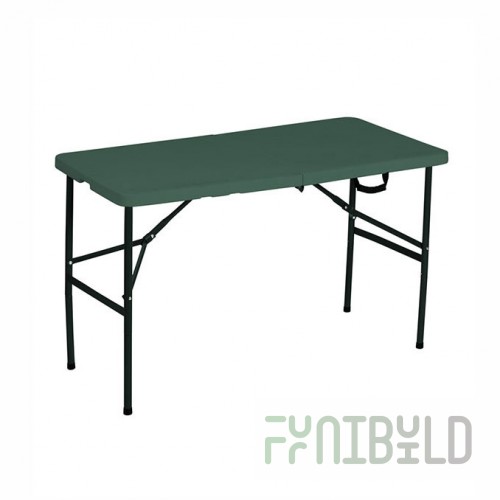 Folding table Victoria 120 green, suitcase
