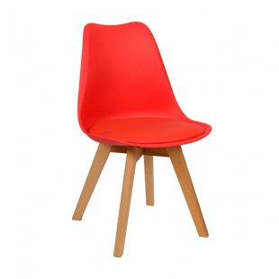 Eames W chair red