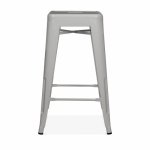 Tolix bar stool silver matte