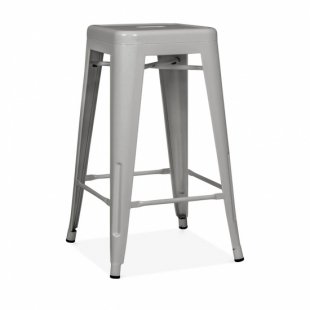 Tolix bar stool silver matte