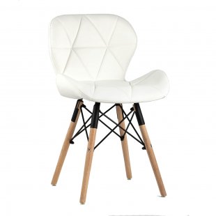 Chair Bon eco-leather, white