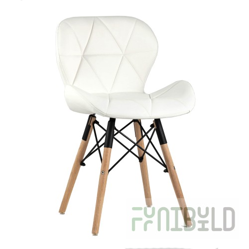 Chair Bon eco-leather, white
