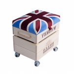 Wooden Pouf Box Whiskey