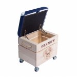 Wooden Pouf Box Whiskey