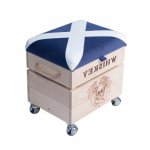 Wooden Pouf Box Whiskey