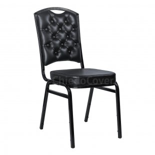 Patrick chair 20mm with carriage coupler, black, black leatherette