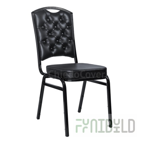 Patrick chair 20mm with carriage coupler, black, black leatherette