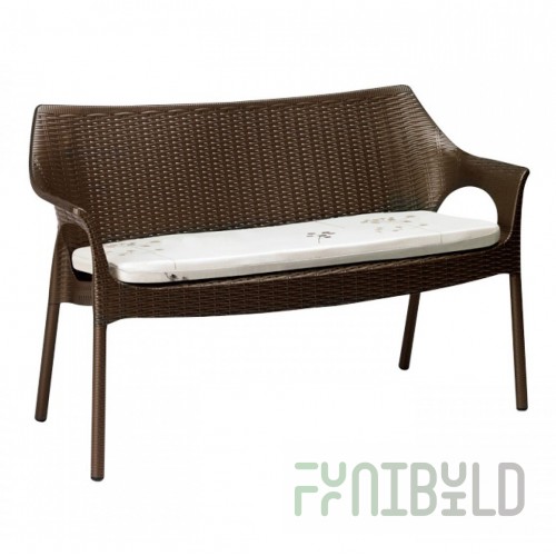 Plastic wicker sofa Olimpo Sofa