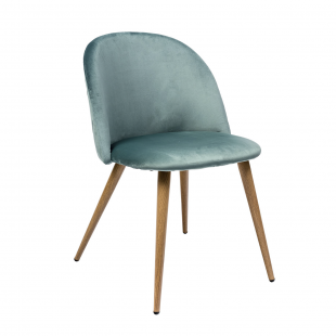 Chair Lyon, velveteen with diamonds, mint