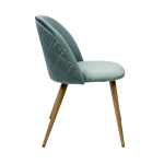 Chair Lyon, velveteen with diamonds, mint