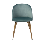Chair Lyon, velveteen with diamonds, mint