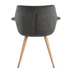 Julian chair, dark grey with armrests Julian chair, dark grey with armrests