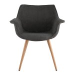 Julian chair, dark grey with armrests Julian chair, dark grey with armrests