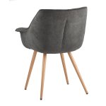 Julian chair, dark grey with armrests Julian chair, dark grey with armrests
