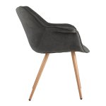 Julian chair, dark grey with armrests Julian chair, dark grey with armrests