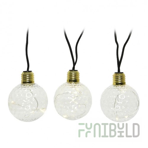 Retro garland Sirius 10 lamps with warm white light