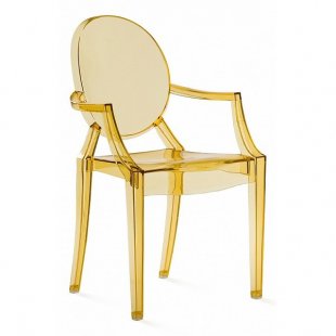 Louis Ghost Chair Yellow, Plastic