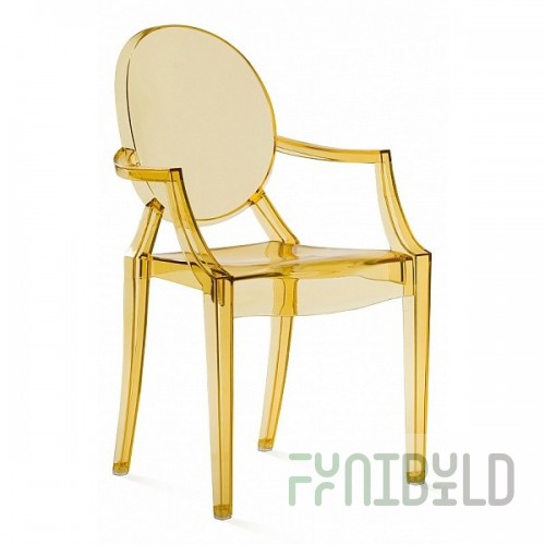 Louis Ghost Chair Yellow, Plastic