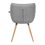 Julian chair, grey with armrests