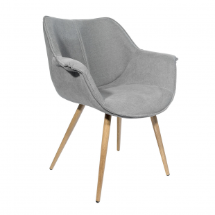 Julian chair, grey with armrests